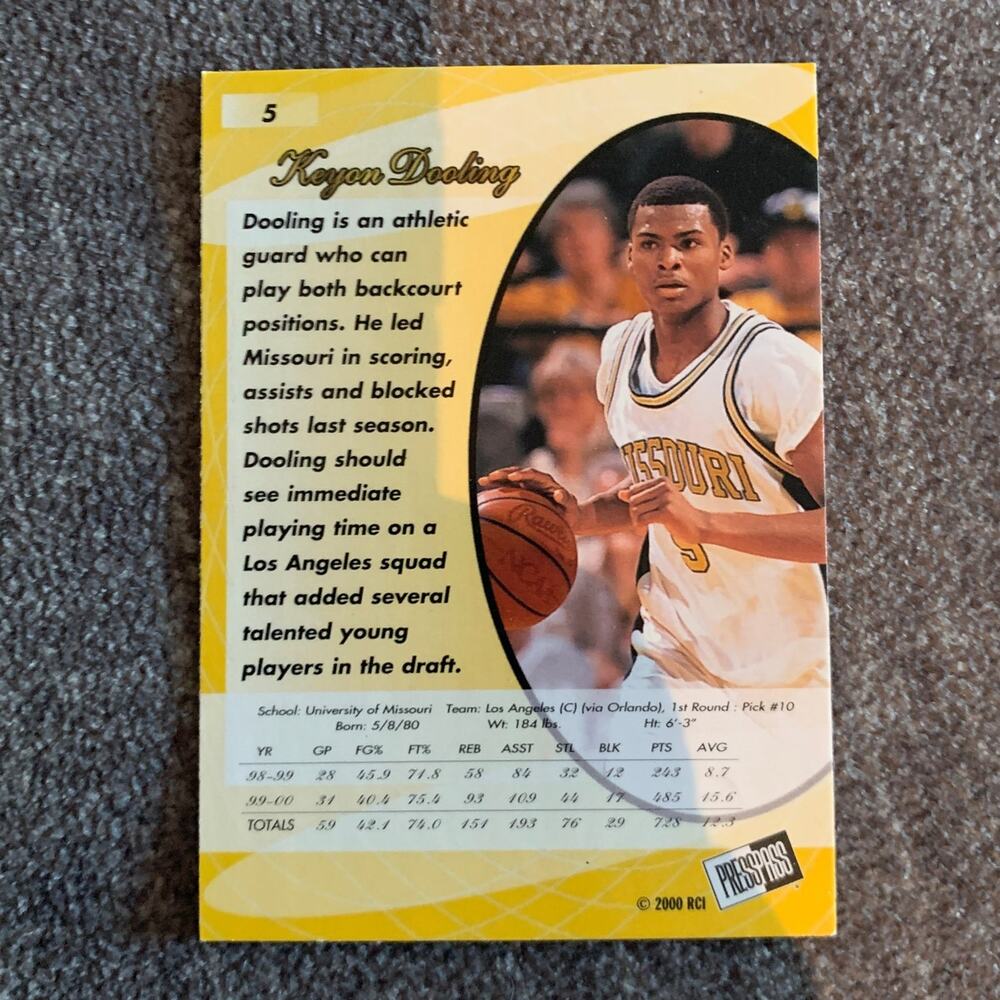 NBA Keyon Dooling‎ Collectable Card - Picture 2 of 2